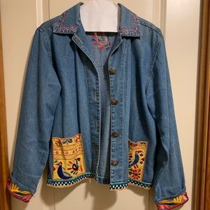 Vintage Embroidered Denim Jacket.